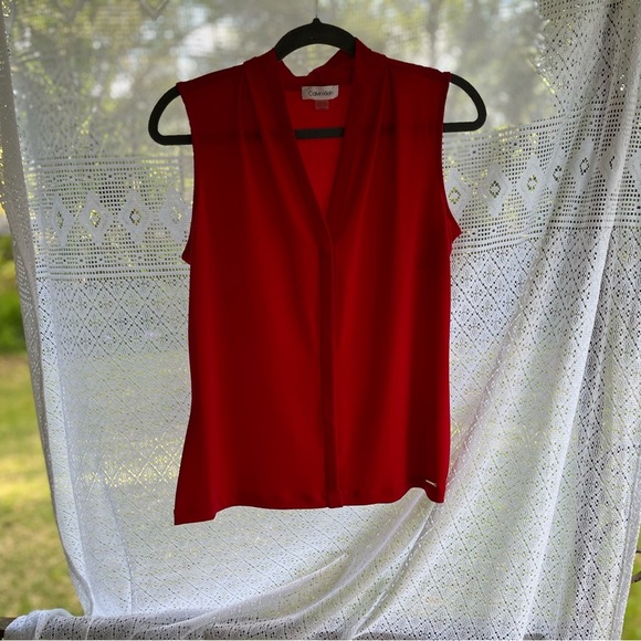 Women’s Calvin Kline red summer top - Picture 3 of 8